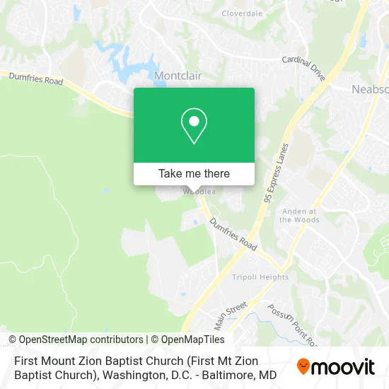 First Mount Zion Baptist Church map