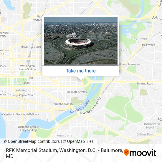 RFK Memorial Stadium map
