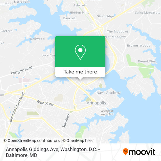 Annapolis Giddings Ave map