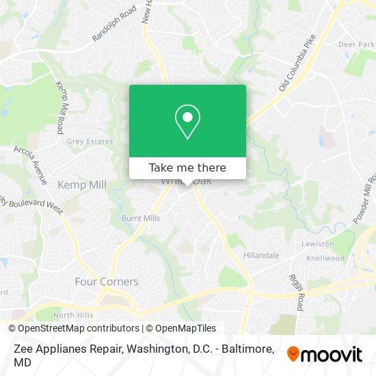 Zee Applianes Repair map