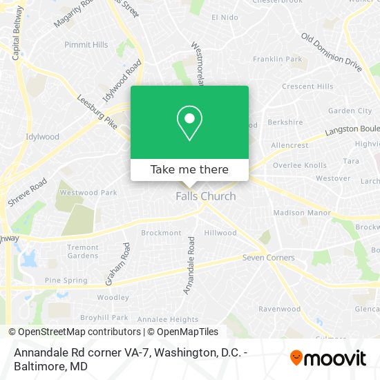 Mapa de Annandale Rd corner VA-7