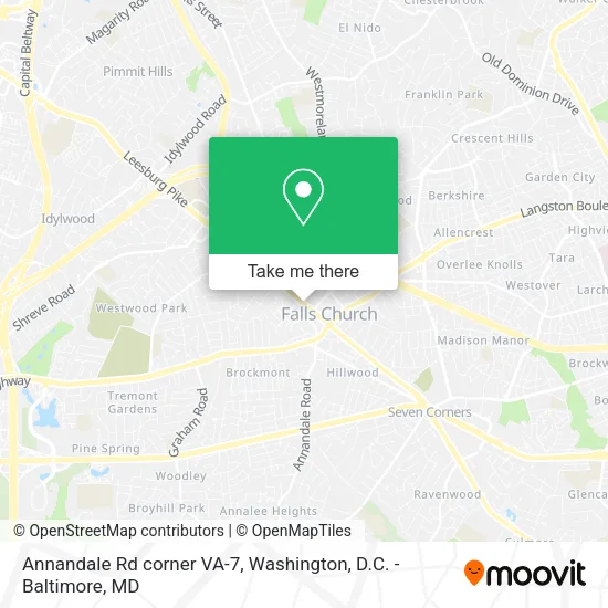 Annandale Rd corner VA-7 map