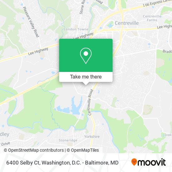 Mapa de 6400 Selby Ct