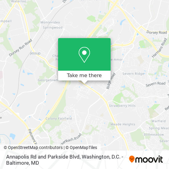 Annapolis Rd and Parkside Blvd map