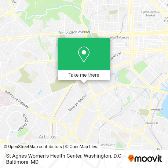 St Agnes Women's Health Center map