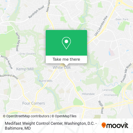 Mapa de Medifast Weight Control Center