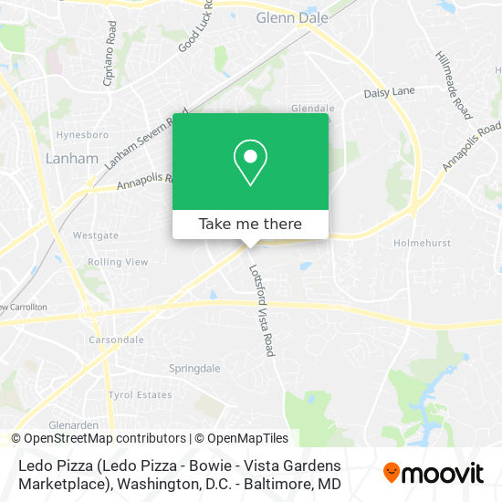 Ledo Pizza (Ledo Pizza - Bowie - Vista Gardens Marketplace) map