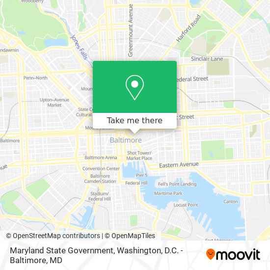 Mapa de Maryland State Government