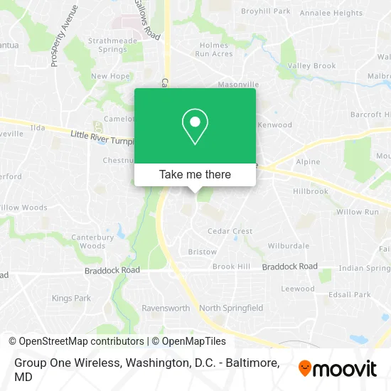 Mapa de Group One Wireless