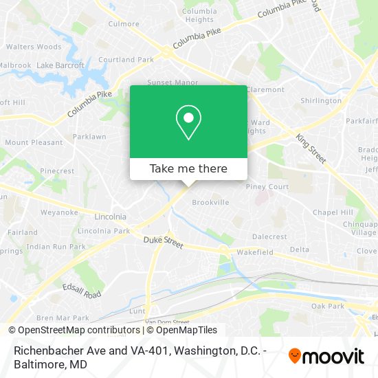 Mapa de Richenbacher Ave and VA-401
