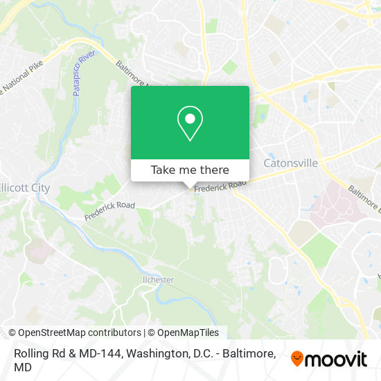 Rolling Rd & MD-144 map