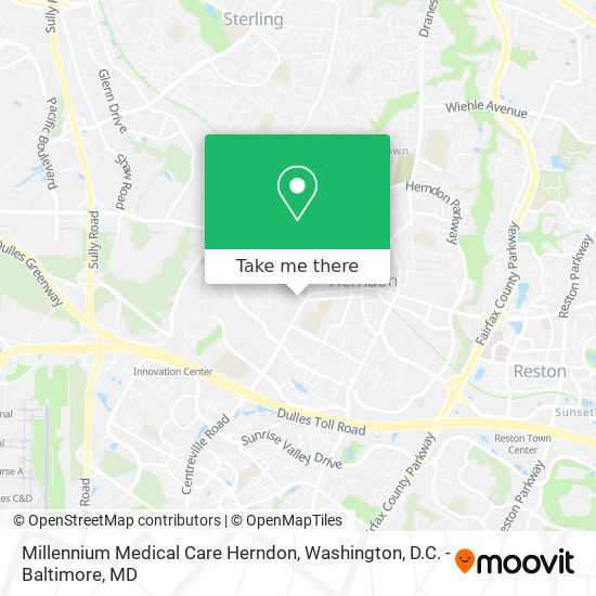 Millennium Medical Care Herndon map