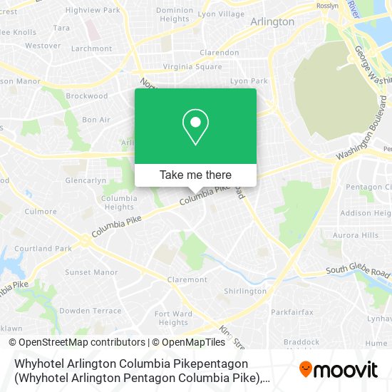 Mapa de Whyhotel Arlington Columbia Pikepentagon (Whyhotel Arlington Pentagon Columbia Pike)