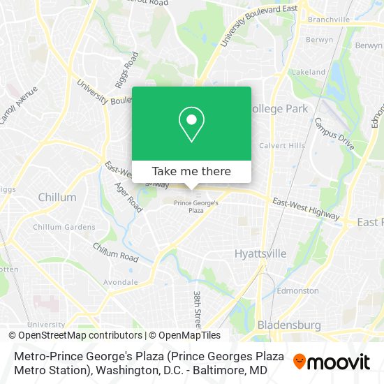 Mapa de Metro-Prince George's Plaza (Prince Georges Plaza Metro Station)