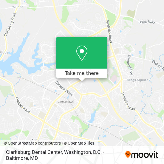 Mapa de Clarksburg Dental Center