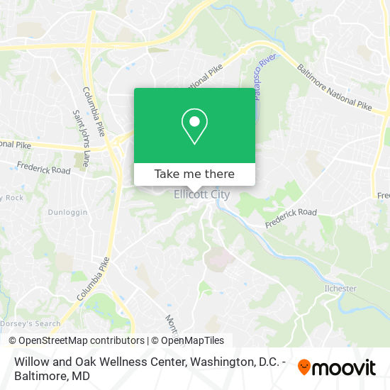 Willow and Oak Wellness Center map