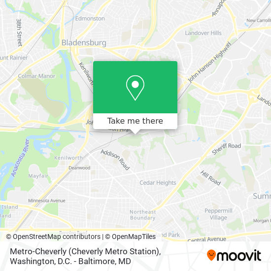 Metro-Cheverly (Cheverly Metro Station) map