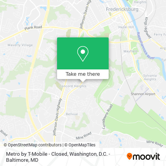 Mapa de Metro by T-Mobile - Closed
