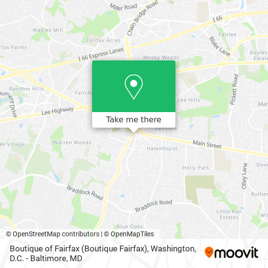 Boutique of Fairfax (Boutique Fairfax) map
