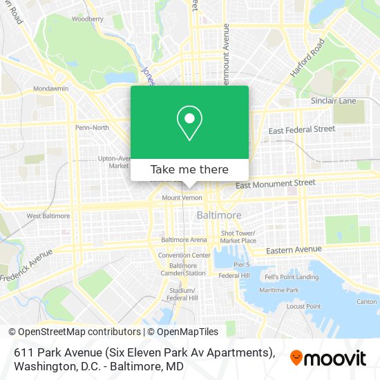 Mapa de 611 Park Avenue (Six Eleven Park Av Apartments)