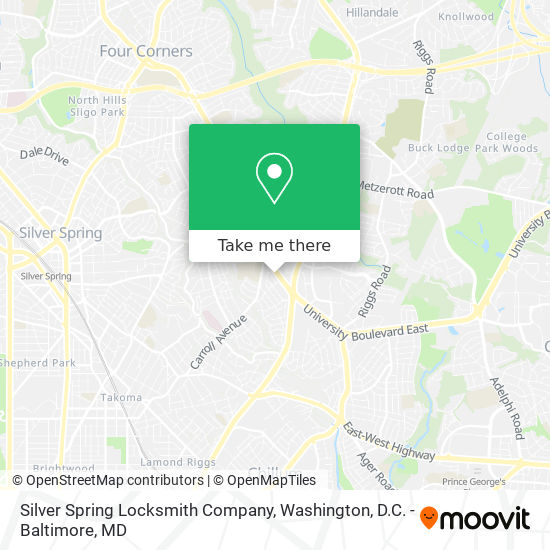 Mapa de Silver Spring Locksmith Company