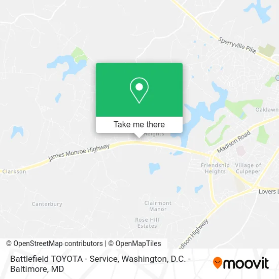 Battlefield TOYOTA - Service map