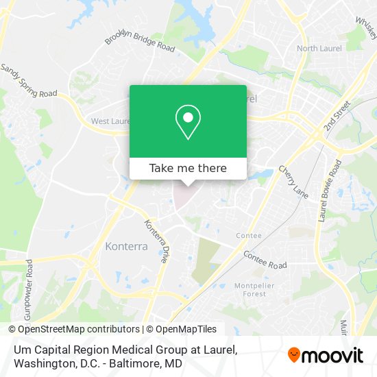 Um Capital Region Medical Group at Laurel map