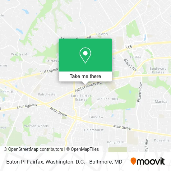 Eaton Pl Fairfax map