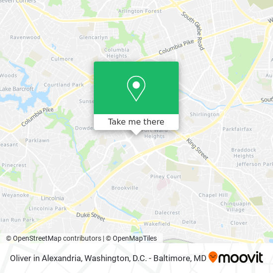 Oliver in Alexandria map