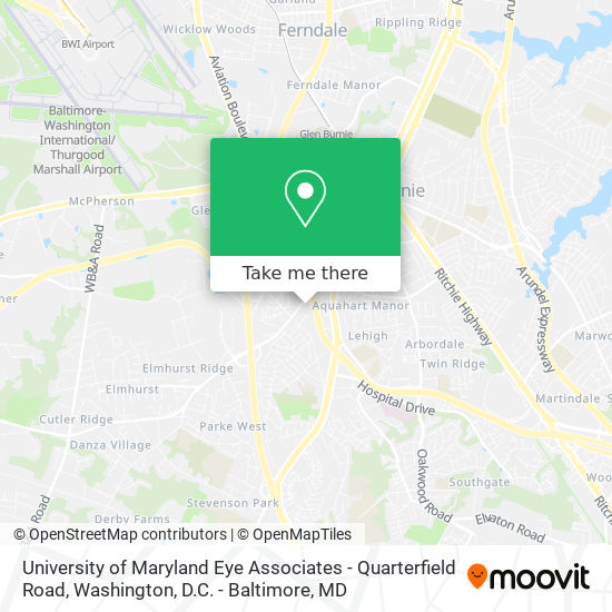 Mapa de University of Maryland Eye Associates - Quarterfield Road