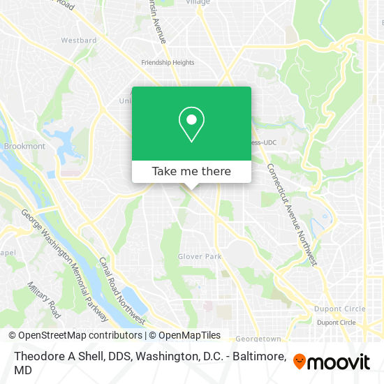 Theodore A Shell, DDS map