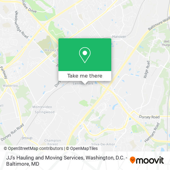 Mapa de JJ's Hauling and Moving Services