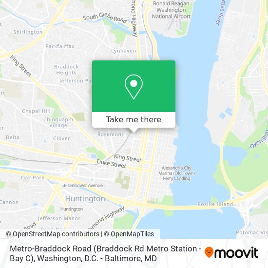 Mapa de Metro-Braddock Road (Braddock Rd Metro Station - Bay C)