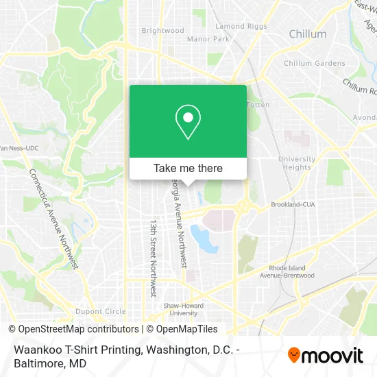 Waankoo T-Shirt Printing map