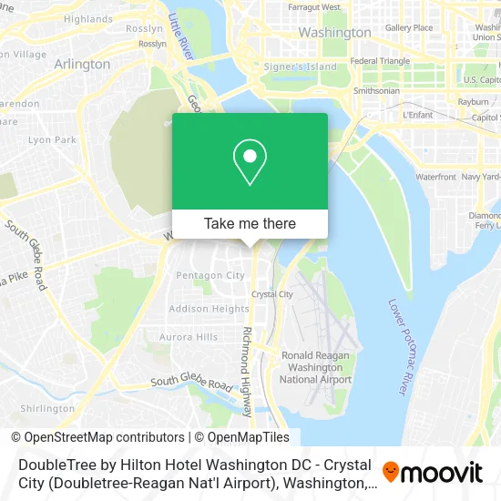DoubleTree by Hilton Hotel Washington DC - Crystal City (Doubletree-Reagan Nat'l Airport) map