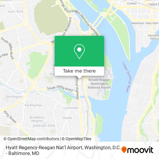 Hyatt Regency-Reagan Nat'l Airport map