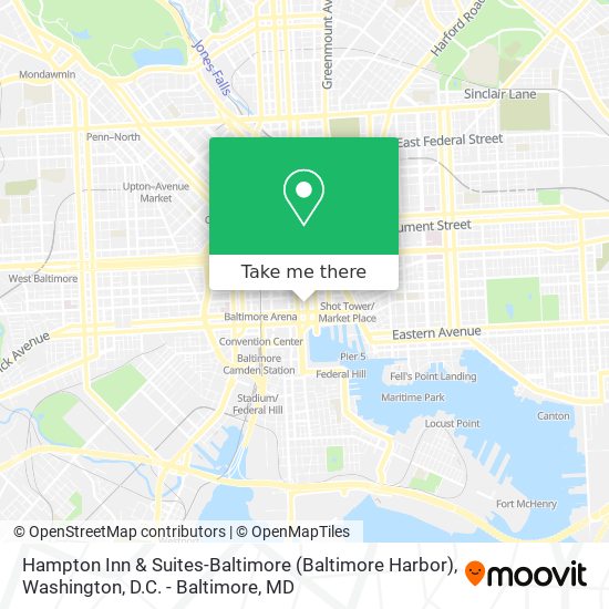 Mapa de Hampton Inn & Suites-Baltimore (Baltimore Harbor)