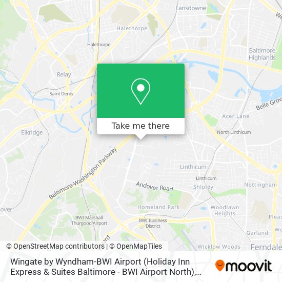 Wingate by Wyndham-BWI Airport (Holiday Inn Express & Suites Baltimore - BWI Airport North) map