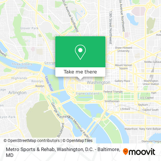 Metro Sports & Rehab map