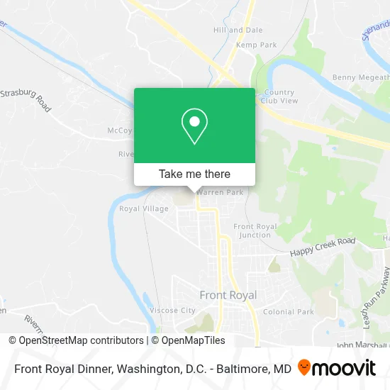 Front Royal Dinner map