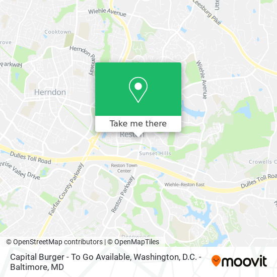 Mapa de Capital Burger - To Go Available