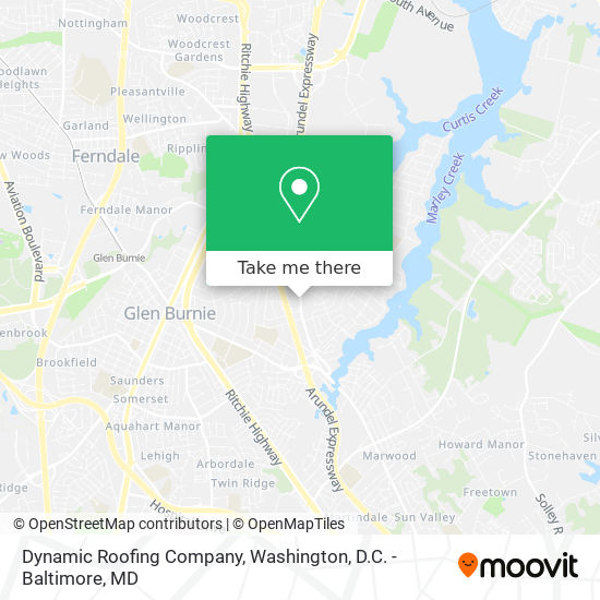 Dynamic Roofing Company map