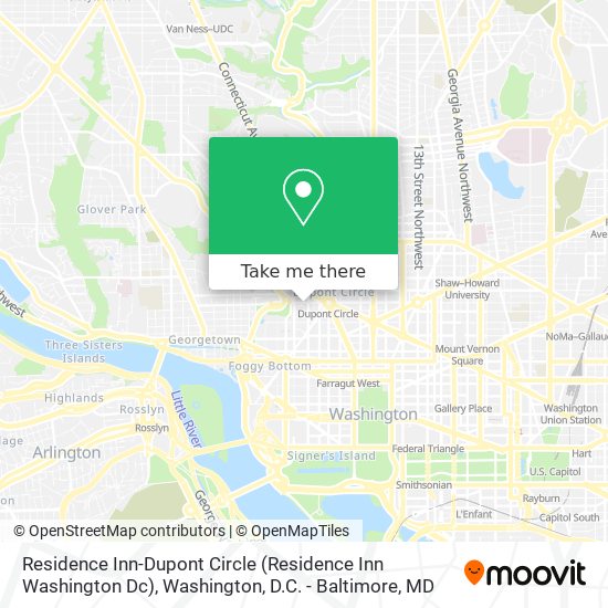 Mapa de Residence Inn-Dupont Circle (Residence Inn Washington Dc)