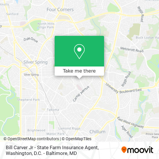 Bill Carver Jr - State Farm Insurance Agent map