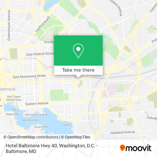 Hotel Baltimore Hwy 40 map