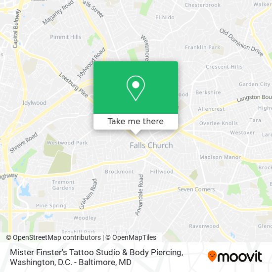 Mapa de Mister Finster's Tattoo Studio & Body Piercing