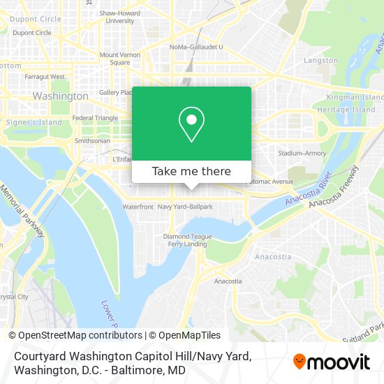 Mapa de Courtyard Washington Capitol Hill / Navy Yard
