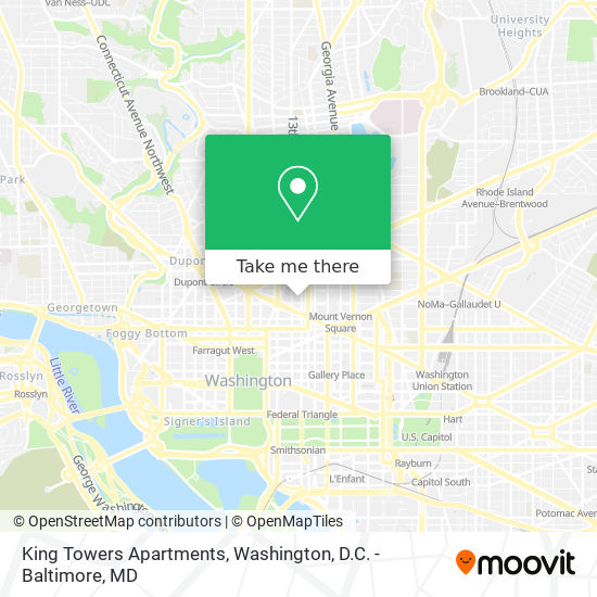 King Towers Apartments map