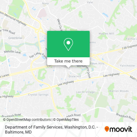 Mapa de Department of Family Services