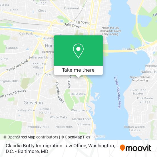 Mapa de Claudia Botty Immigration Law Office